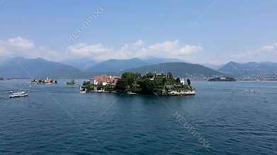 Aerial Drone - Beauties of Italy - Mother Island on Lake Maggiore
