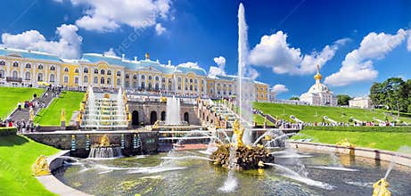 Grand cascade in Pertergof, St.Petersburg