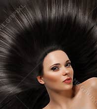 Beautiful Woman with Healthy Long Hair