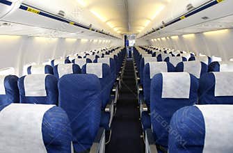 Empty plane interior
