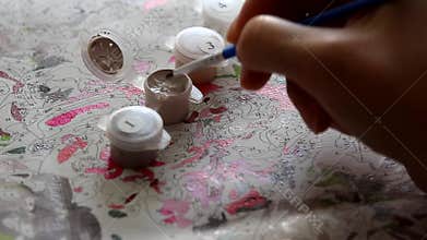 Aspiring artist amateur paints