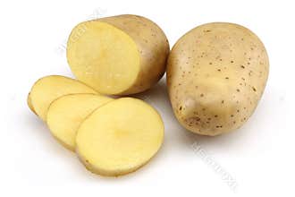 Raw Potato and Sliced Potato