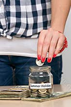Saving money for summer holiday