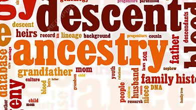Animation of genealogy research related words