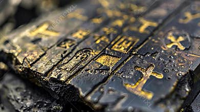 An ancient artifact with strange markings that may hold clues about the origins of dark matter