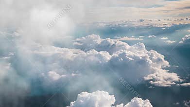 Dark clouds and thunderstorms above the sky