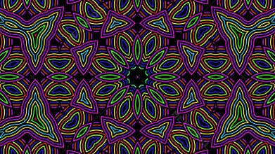 Abstract trippy background with psychedelic patterns, acid colors and hypnotic visual effects