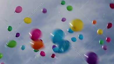 Balloons in the sky