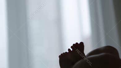 Baby feet silhouette