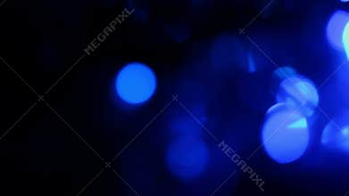 Defocused blue lights, motion background