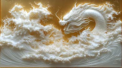 Dragon Amidst Waves