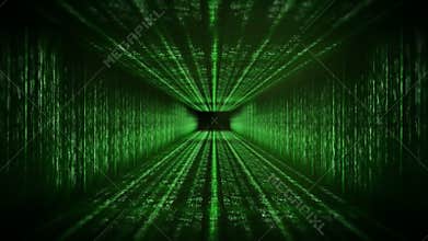 Matrix tunnel,data flow,seamless loop, stock footage