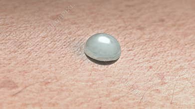 Young skin turning old surface macro gel rejuvenation, looped switch