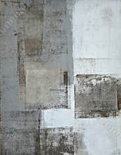 Grey and Beige Abstract Art Painting
