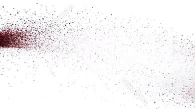 Red particle ribbons explode and disperse