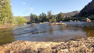Stream flowing in summer
