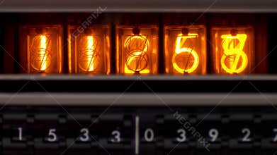 Electronic nixie counting numbers