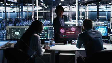 Server farm programmers seeing hacking warning, working to secure systems
