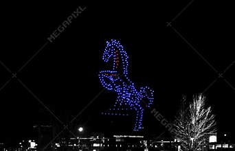 Holiday Drone Show in Downtown Denver