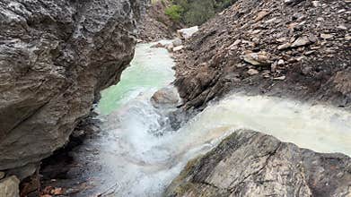 Rocky flowing stream hydrogen sulfide