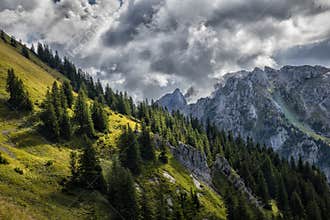 Bavarian Alps on a Cloudy Day
