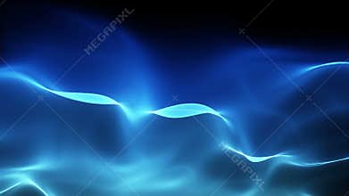 Abstract soft wave background, blue waves motion flow