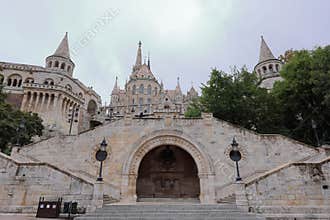 : Fisherman\'s Bastion (Halaszbastya), fortress with 7 turreted lookout towers