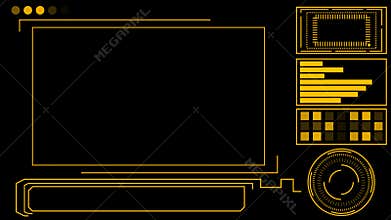 Digital Security HUD futuristic background. Technology Hud Security Camera.