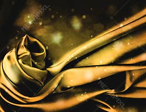 Expensive gold silk background.