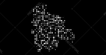 Dynamic Dots Create Bolivia Geographic Animation