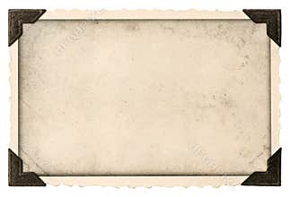 Old photo frame with corner and empty field for your picture