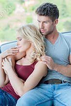 Young couple enjoying a relaxing day