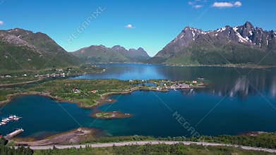 Aerial footage Beautiful Nature Norway