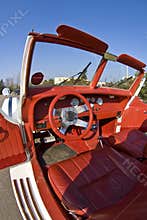 Interior of vintage car
