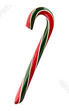Red and Green Striped Candy Cane