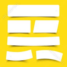 White paper banner with drop shadow