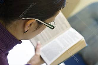Woman reading a book