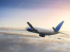 Flying airplane