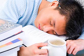 Tired in study