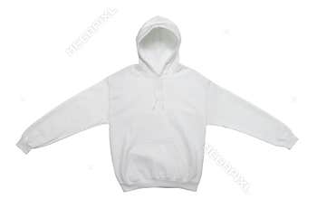 Blank hoodie sweatshirt color white front view