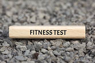 FITNESS TEST - image with words associated with the topic RECRUITING, word, image, illustration