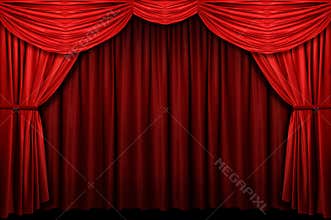 Red Stage Curtain