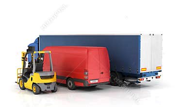 Delivery vehicles.