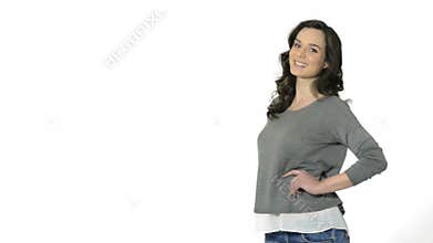 Happy girl isolated