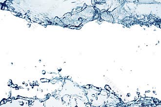 Blue water splash