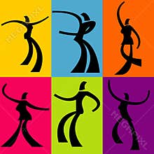 Abstract dancer backgrounds