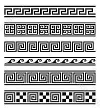 Greek frames vector collection