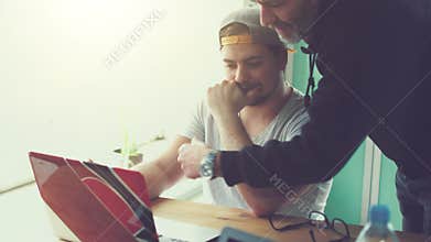 Creative teamwork workflow in agency / office