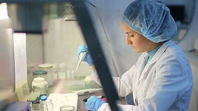 Microbiology laboratory work with tests