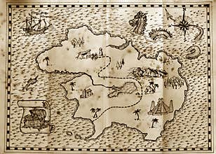 Pirate treasure map